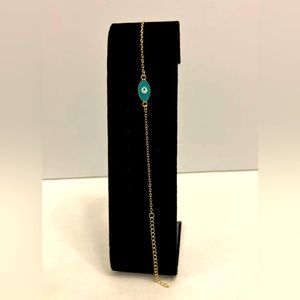 Green Evil Eye Necklace & Bracelet Set